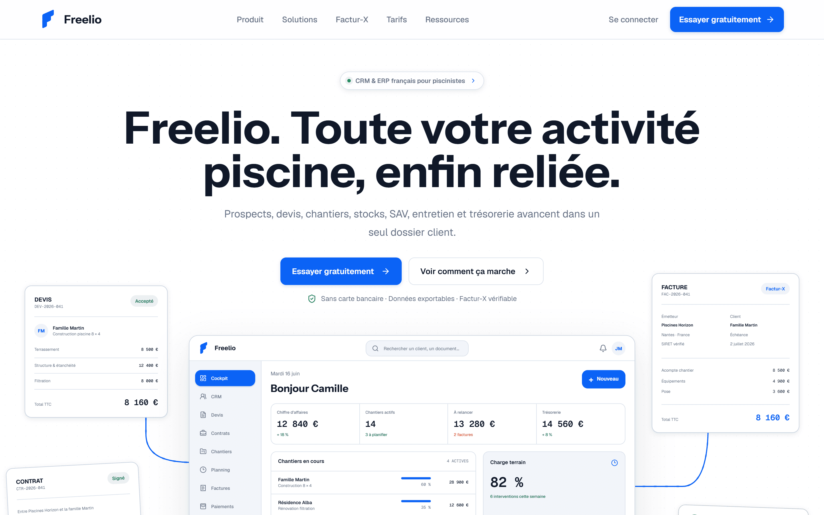 Freelio — Gestion d'Activité & Factur-X — Tableau de Bord